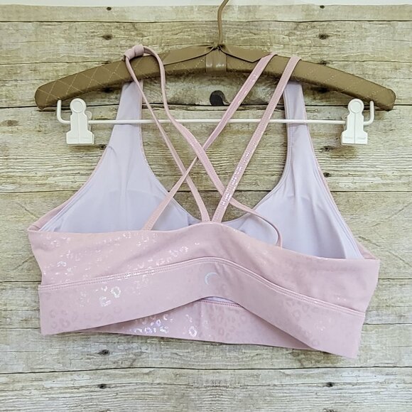 EUC Zyia Sports Bra and Leggings Pink Leopard - XL Bra, Size 12 Leggings - Picture 2 of 7